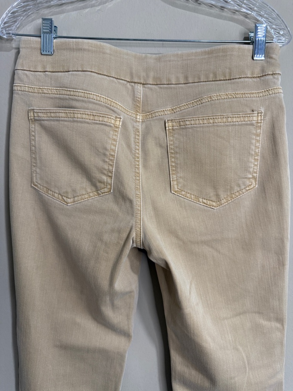 Chicos Beige Slim Ankle Pants with Button Cuff detail - Picture 6 of 8